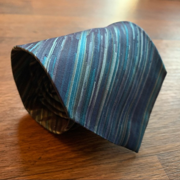 (SOLD) Jean Paul Gaultier Blue Striped Tie - Picture 3 of 8